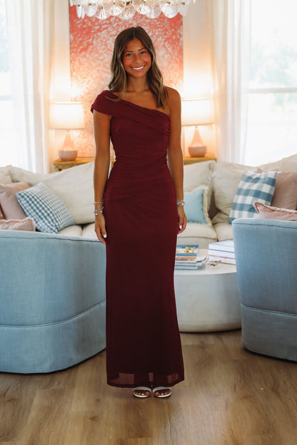 Meet Glamour Maxi Dress - Wine