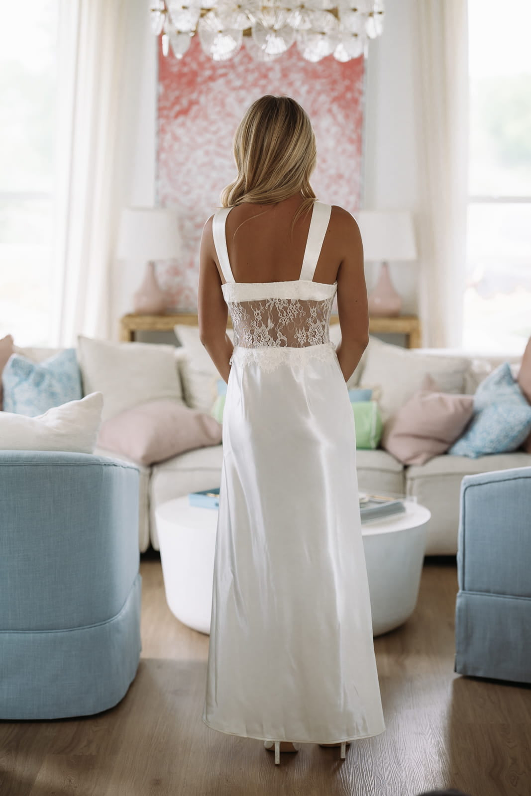 Ivory Bloom  Lace Maxi Dress - Ivory