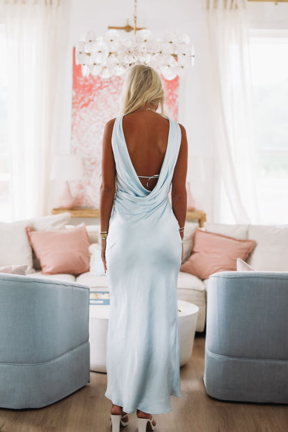 Dancing in the Moonlight Maxi Dress - Baby Blue