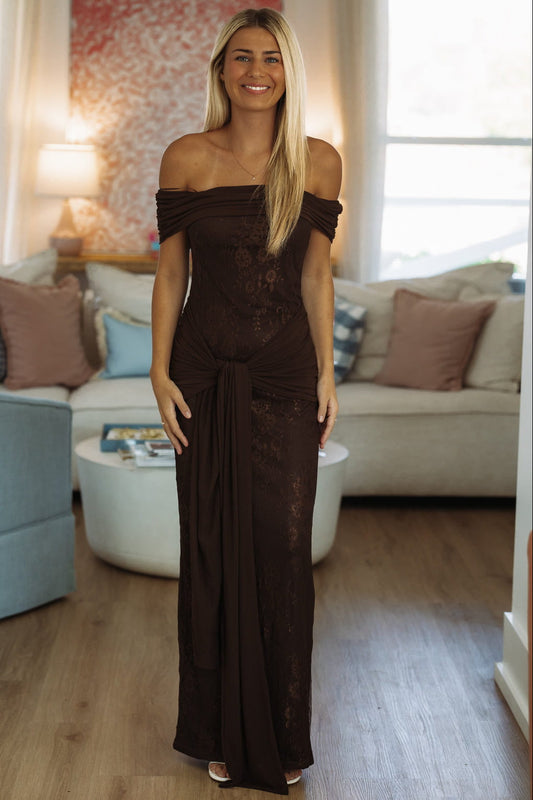 Xendra Maxi Dress - Brown