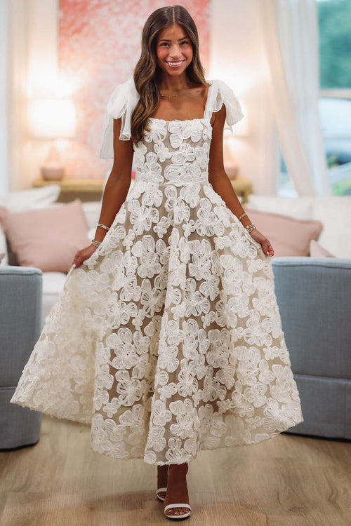 I'm Enchanting Midi Dress - Cream