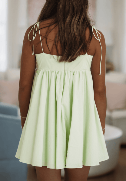 Aim High Mini Dress - Lime Green