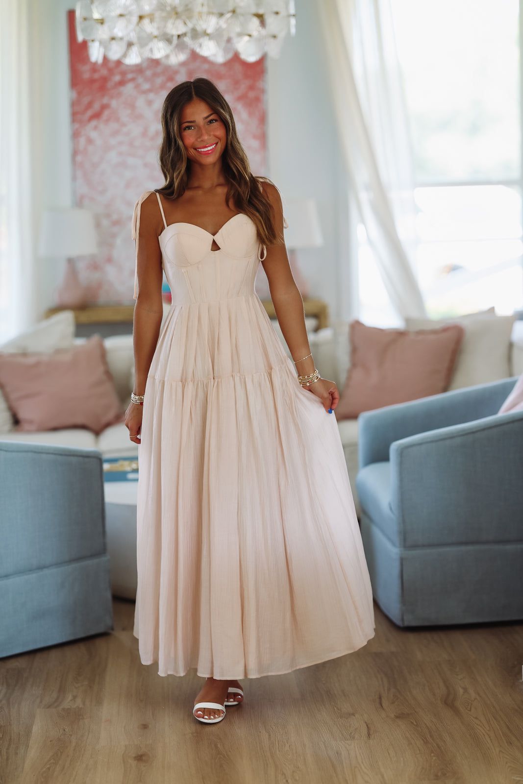 Rosé All Season Maxi Dress - Blush Pink