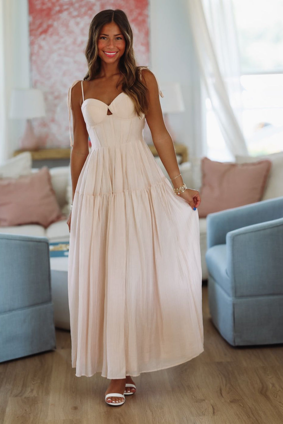 Rosé All Season Maxi Dress - Blush Pink