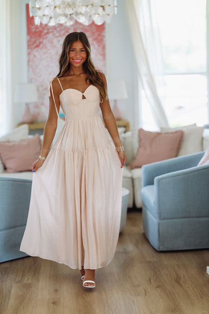 Rosé All Season Maxi Dress - Blush Pink