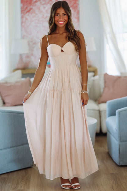 Rosé All Season Maxi Dress - Blush Pink