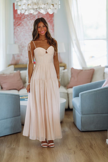 Rosé All Season Maxi Dress - Blush Pink