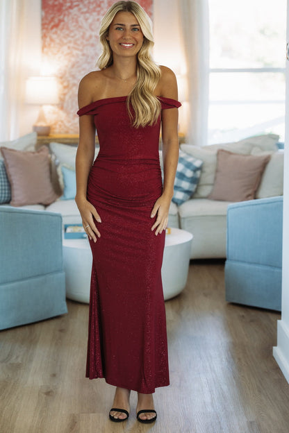 Evening Sonata Maxi Dress - Burgundy