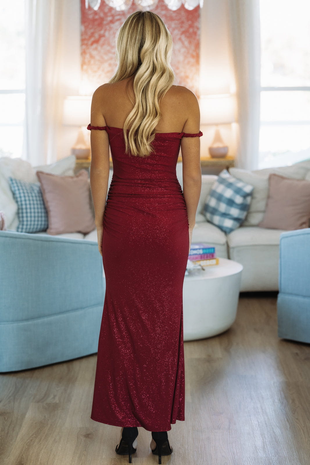 Evening Sonata Maxi Dress - Burgundy