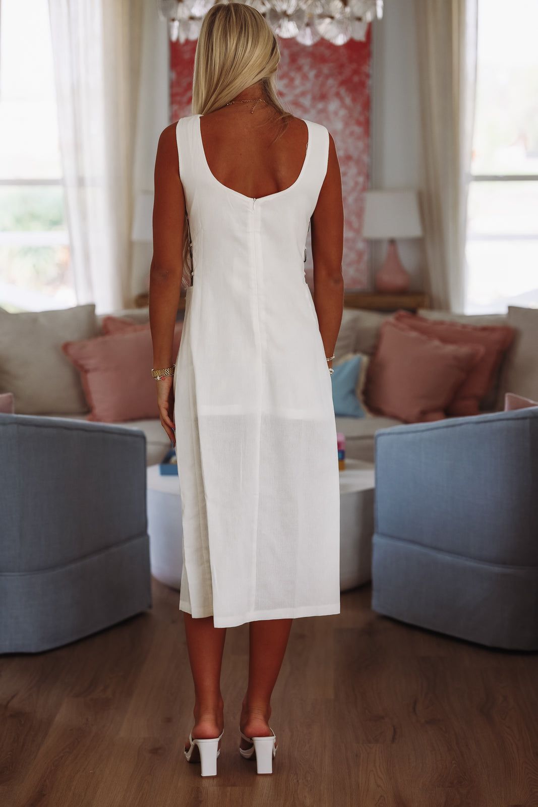 Polished Midi Dress - White (FINAL SALE)