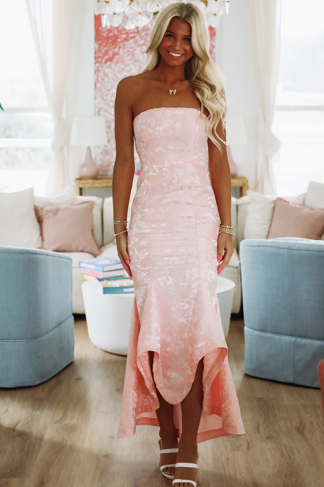 Sashay and Shine Maxi Dress - Pink