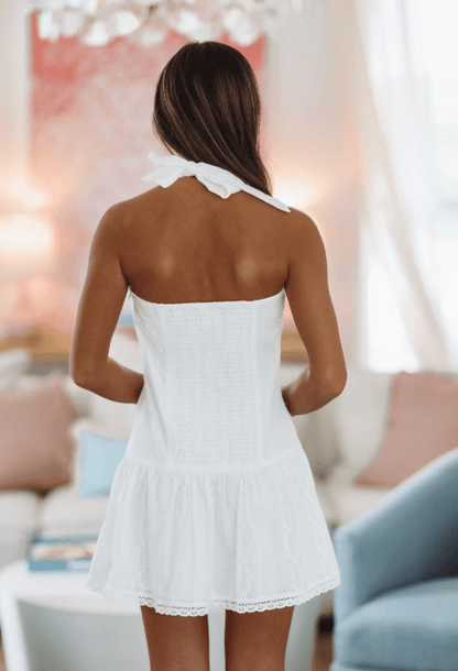 Figured You Out Mini Dress - White