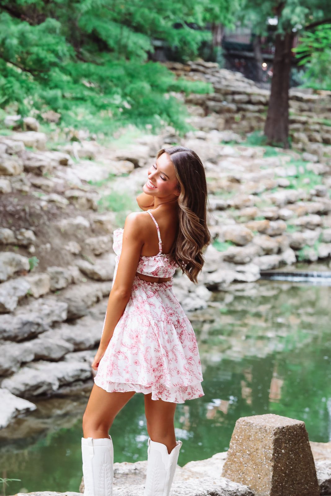 Heaven Sent Mini Dress - Maroon and White (FINAL SALE)