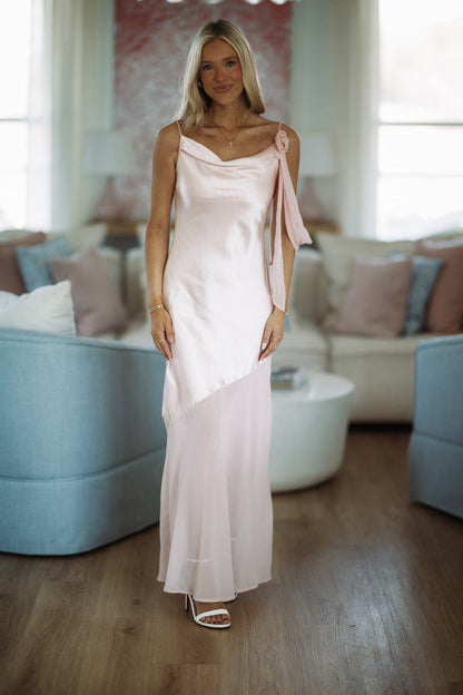 A Whisper Of Amour Maxi Dress - Blush
