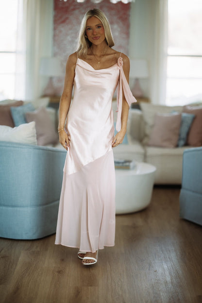 A Whisper Of Amour Maxi Dress - Blush
