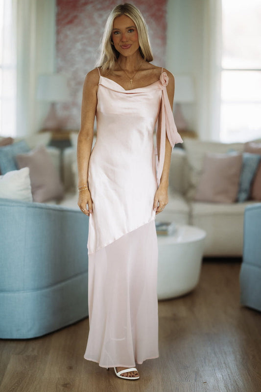 A Whisper Of Amour Maxi Dress - Blush