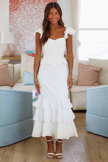 Your Beauty Midi Dress - White