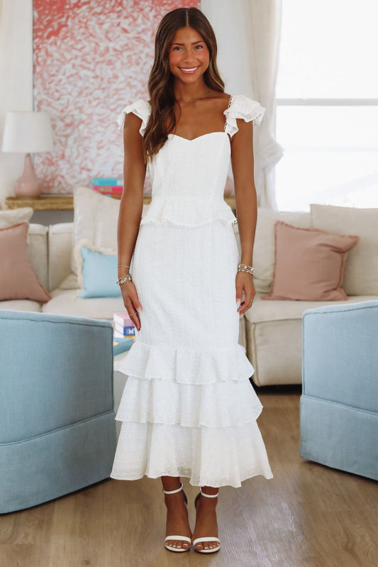Your Beauty Midi Dress - White