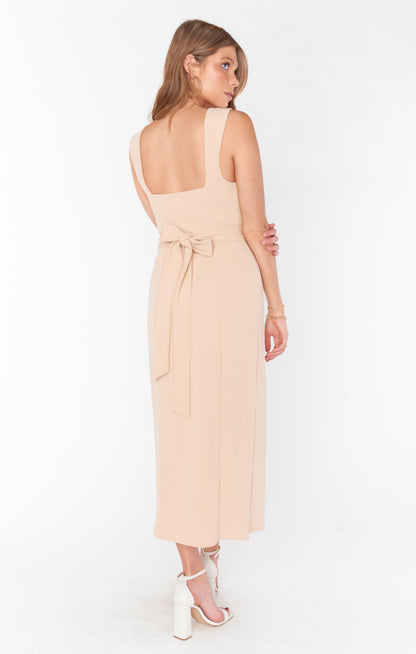 Eden Midi Dress ~ Champagne Stretch