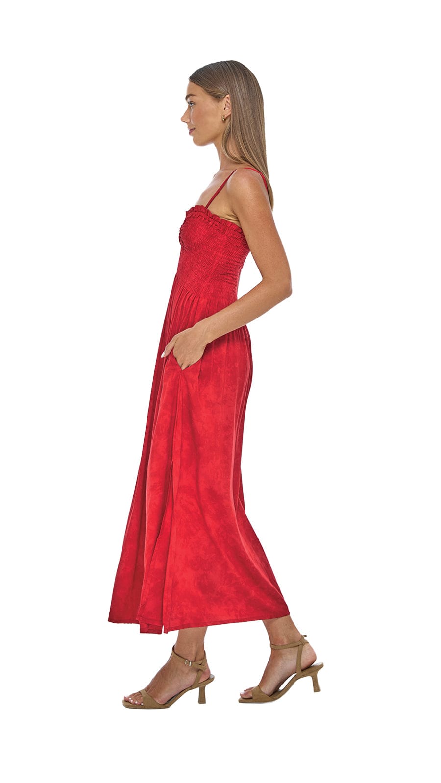 Kora Midi Dress - Hazy Ruby