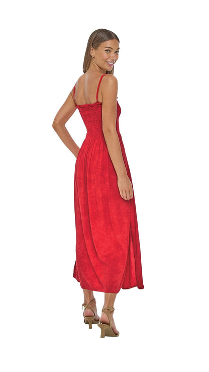 Kora Midi Dress - Hazy Ruby