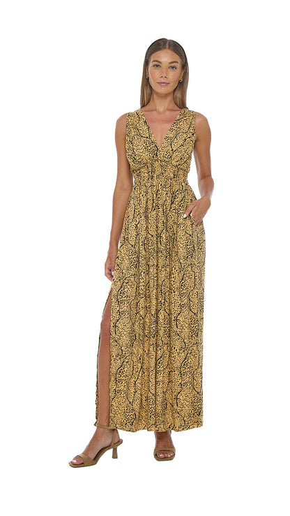 Rayna Sky Maxi Dress - Savanae Nude