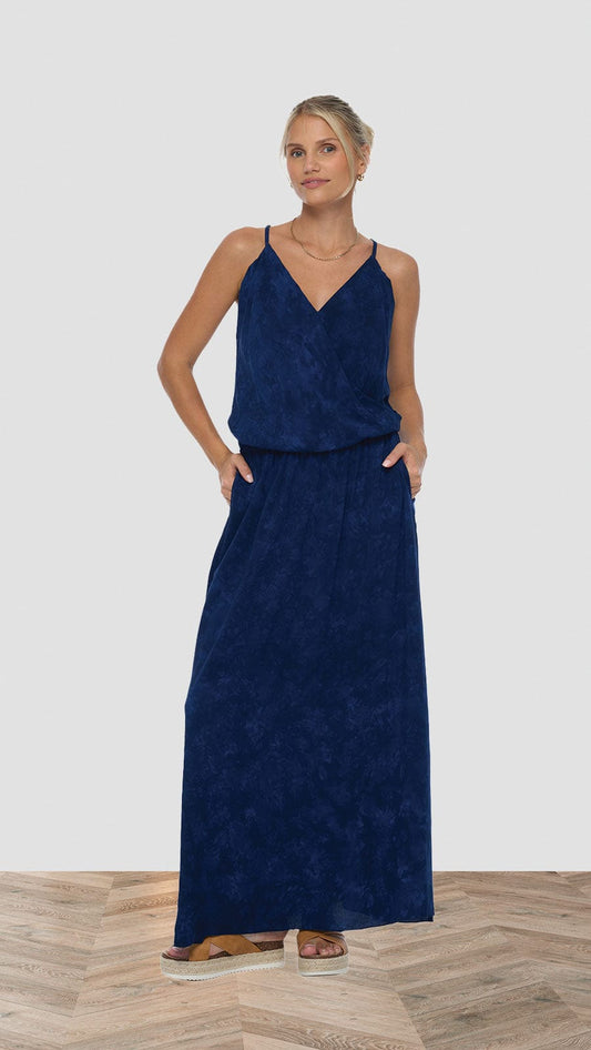 Solene Coastal Maxi Dress - Hazy Navy
