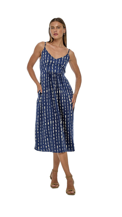 Soller Mio Midi Dress - Current Navy