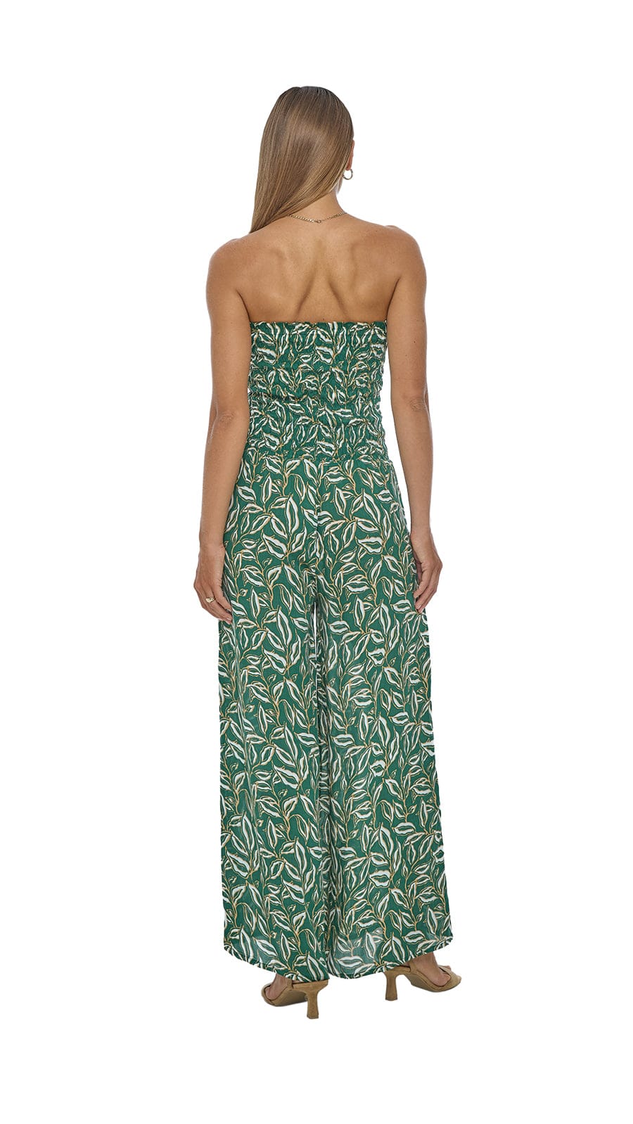 Smocked Top Lawai Jumpsuit - Lauris Green