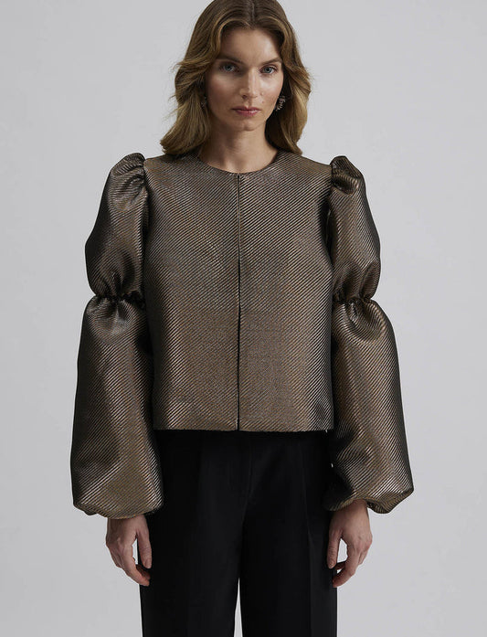 Malina Zoey Double Pouf Sleeve-blus