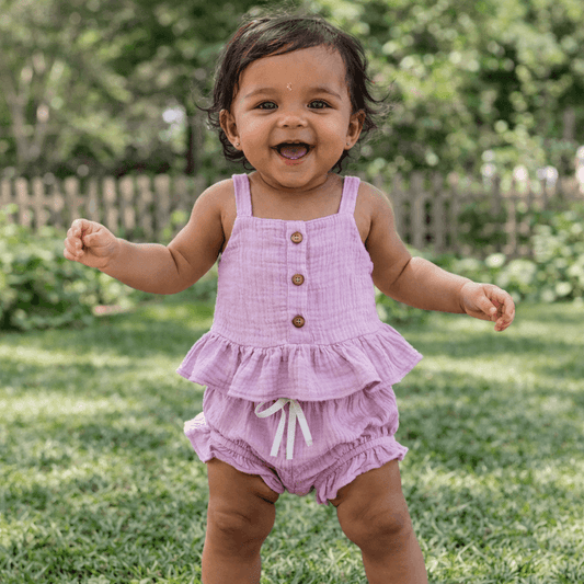 Muslin Cotton Top & Bloomer Set