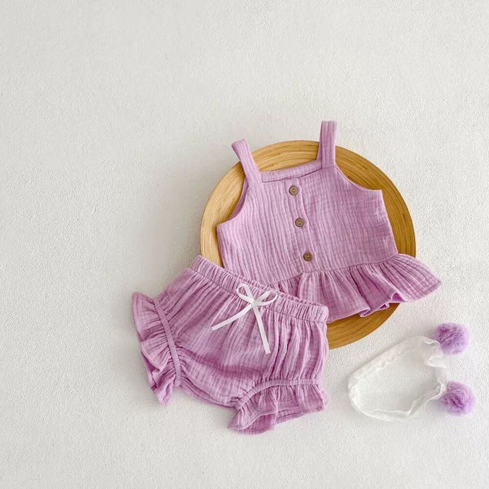 Muslin Cotton Top & Bloomer Set