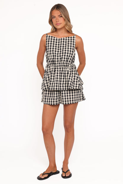 Rory Shorts - Black Gingham