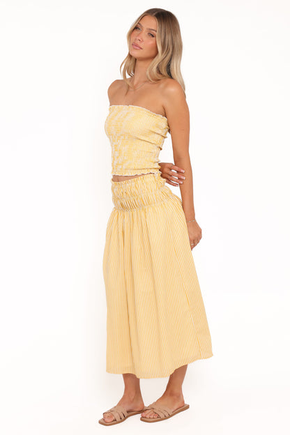 Salome Maxi Skirt - Mango Stripe
