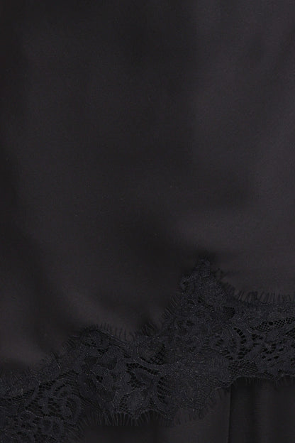 Clara Asymmetrical Lace Top - Black