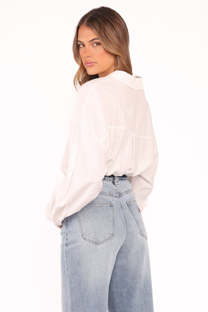Edwards Shirt - White Stripe