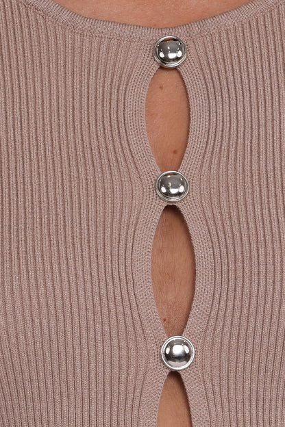 Rosienna Knit Top - Taupe