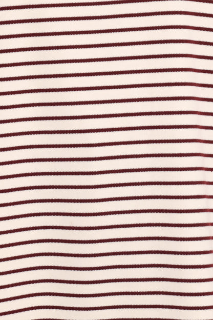 Wilda Oversized Tee - Cream Tan Stripe