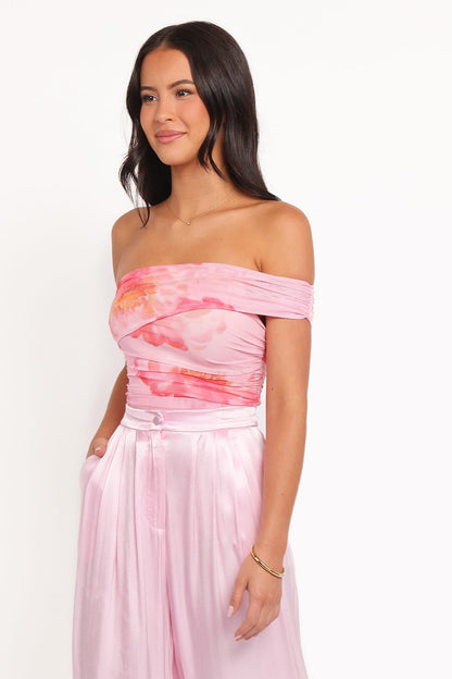 Zachary One Shoulder Top - Pink