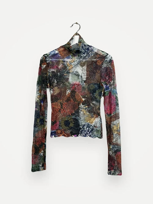 Rave Review Greta Patchwork-polotröja NWT