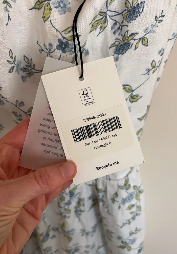Reformation Janu Linen Mini-linneklänning NWT