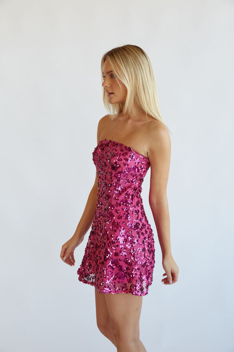 Sasha Sequin Skater Mini Dress