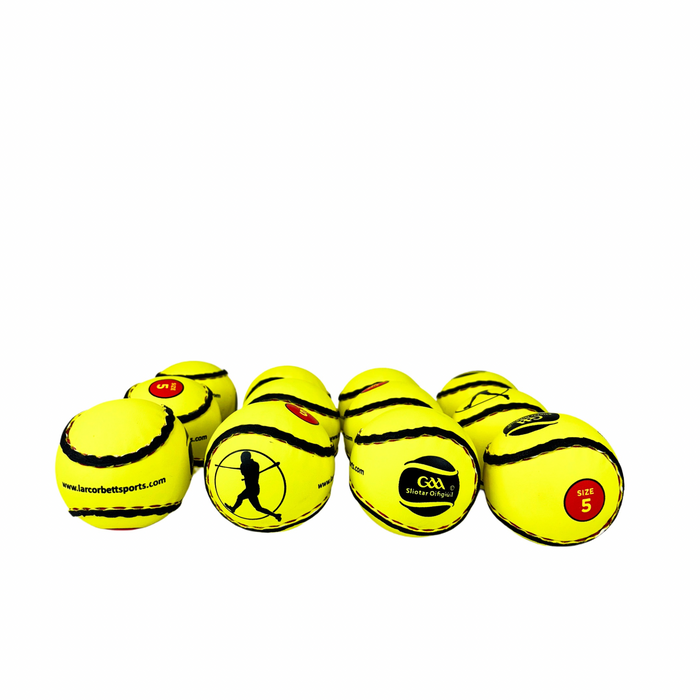 Size 5 GAA Training Sliotars | Yellow | 12 Pack