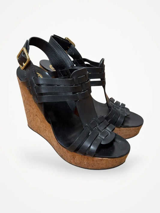 Tory Burch-skinnsandaler