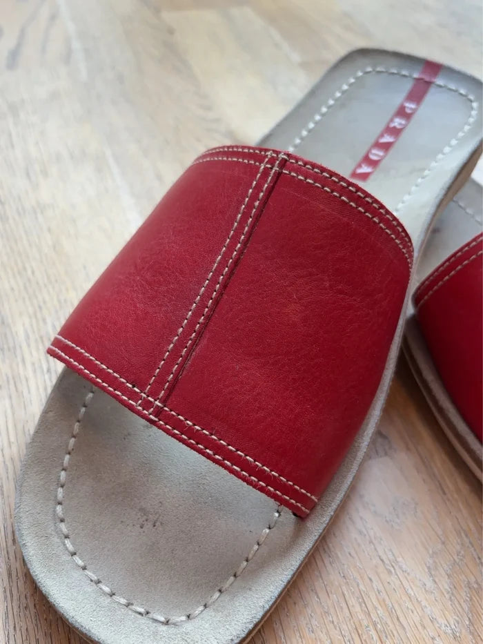 Prada-skinnsandaler