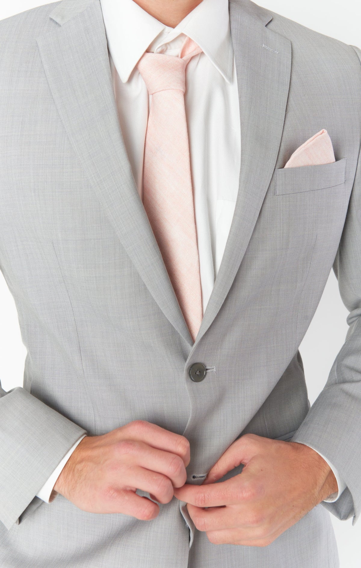 Nico Neck Tie ~ Dusty Blush Linen