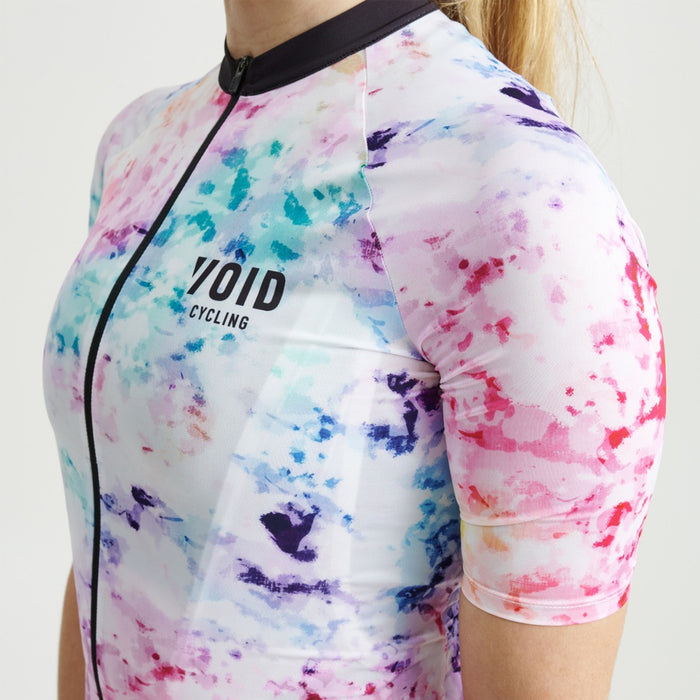 VOID ABSTRACT SHORT SLEEVES JERSEY FOR WOMEN