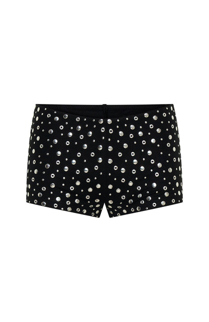 Festival Feels Studded Shorts Black