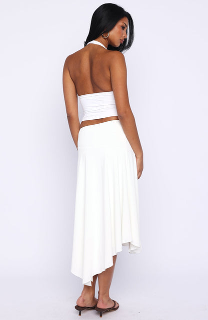 Losing What We Had Midi Skirt White