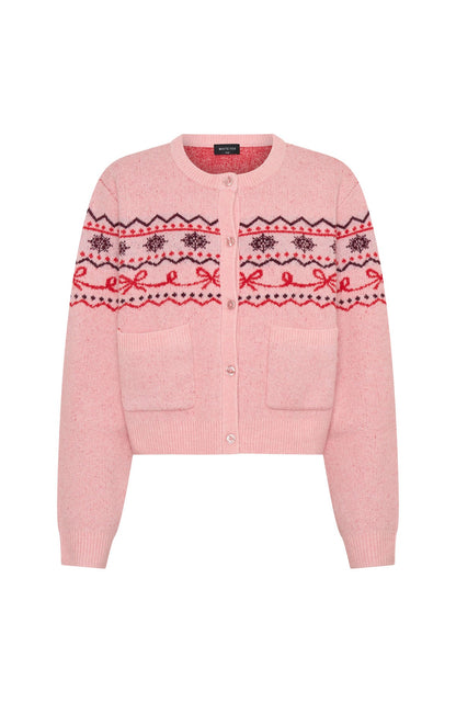 Snowflake Cuddles Knit Cardigan Blossom